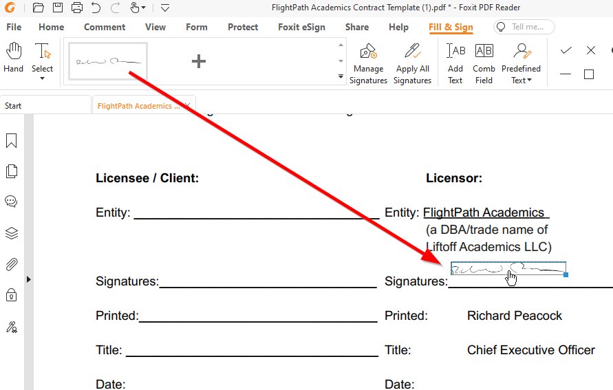 Easily Add Your Signature To A PDF With Foxit Reader Free Peacock 